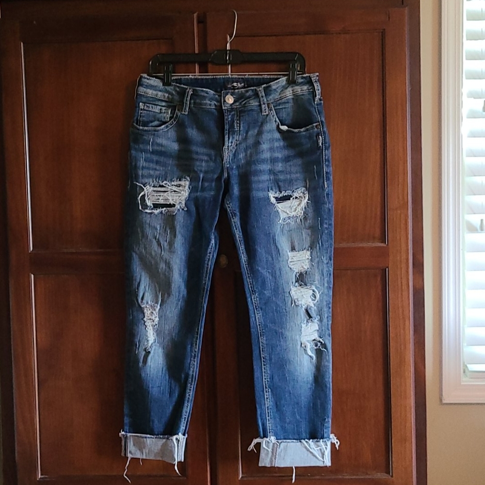 Silver Jeans SAM destroyed jeans sz 30
